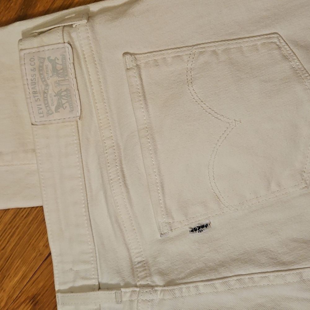 Levi's 711 Skinny White Jeans Size 33 - Picture 6 of 8